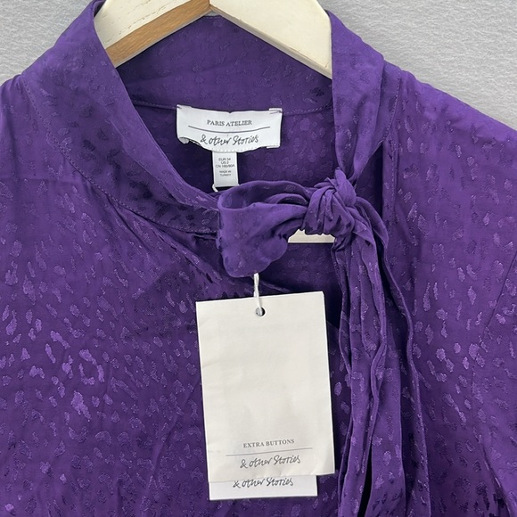 & Other Stories Purple Mini Dress - Picture 9 of 13